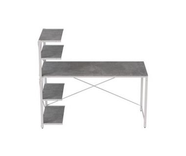 Компьютерный стол Ferrum-decor Джек 75x140x60 Белый ДСП Бетон (FRD-104413)
