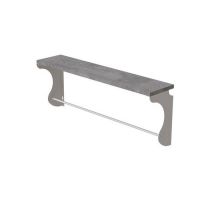 Полиця настінна Ferrum-decor Юзіби 270x600x150 метал Білий ДСП Бетон 16 мм (FRD-102687)