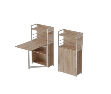 Стол книга с этажеркой Практик 1 1200x640x990 Белый металл ДСП Дуб Сан-Марино 16мм FRD-104619 Стол книга с этажеркой Практик 1 1200x640x990 Белый металл ДСП Дуб Сан-Марино 16мм FRD-104619