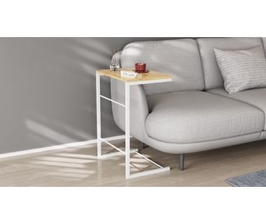 Столик Терри Ferrum-decor 650x440x330 Белый металл ДСП Дуб Артизан 16 мм (FRD-104660) Столик Терри Ferrum-decor 650x440x330 Белый металл ДСП Дуб Артизан 16 мм (FRD-104660)