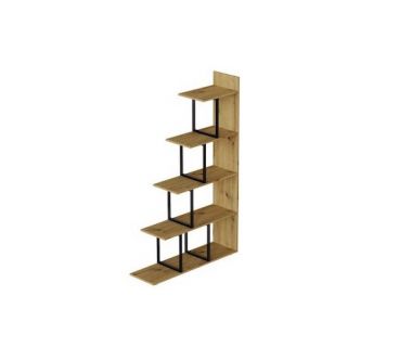 Етажерка Ferrum-decor Стелла 1600x1020x300 Чорний метал ДСП Дуб Артізан (FRD-105491)