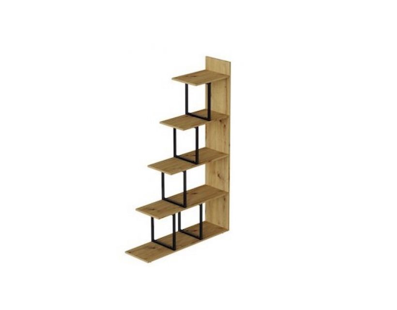 Етажерка Ferrum-decor Стелла 1600x1020x300 Чорний метал ДСП Дуб Артізан (FRD-105491)