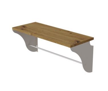 Полка настенная Ferrum-decor Комфи 260x600x240 металл Белый ДСП Дуб Артизан 16 мм (FRD-102749)
