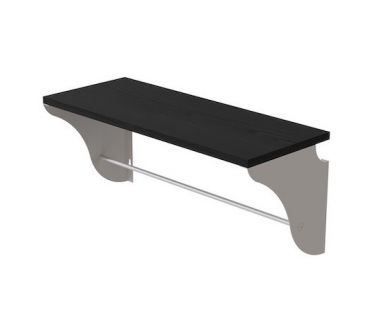 Настінна полиця Ferrum-decor Комфі 260x700x240 метал Білий ДСП Венге 16 мм (FRD-102767)