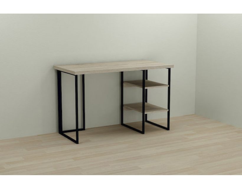 Компьютерный стол Ferrum-decor Кевин 75x100x70 черный ДСП Дуб Сонома 32мм (FRD-103824)