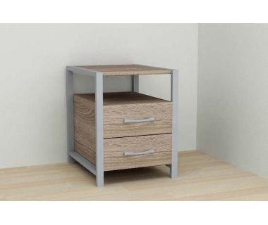 Тумба универсальная Ferrum-decor Вивьен 2/2 50x41x40 серый ДСП Дуб Сонома Трюфель 16мм (FRD-104169)