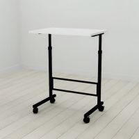 Стол приставной Ferrum-decor Амиго 62x60x40 металл Черный ДСП Белый 16мм (FRD-102526)