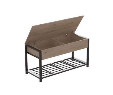 Банкетка с ящиком Ferrum-decor Дрейк 1 550x1000x400 металл Черный ДСП Артизан 16 мм (FRD-103046) Банкетка с ящиком Ferrum-decor Дрейк 1 550x1000x400 металл Черный ДСП Артизан 16 мм (FRD-103046)