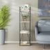 Этажерка 4/34 Ferrum-decor Серии Коннект 120x34x28 черный ДСП Дуб Сонома 16мм (FRD-104274)