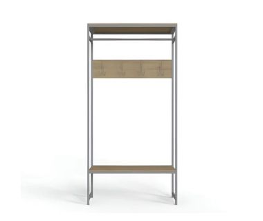 Вешалка напольная Ferrum-decor Трелис 14 180x90x38 серый ДСП Дуб Сонома 16мм (FRD-104358) Вешалка напольная Ferrum-decor Трелис 14 180x90x38 серый ДСП Дуб Сонома 16мм (FRD-104358)