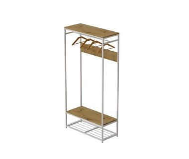 Вешалка напольная Ferrum-decor Трелис 15 180x90x38 белый ДСП Дуб Артизан 16мм (FRD-104369)