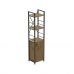 Этажерка 3/34 Ferrum-decor Серии Конект с тумбой 144x34x28 Черный ДСП Артизан (FRD-104426)