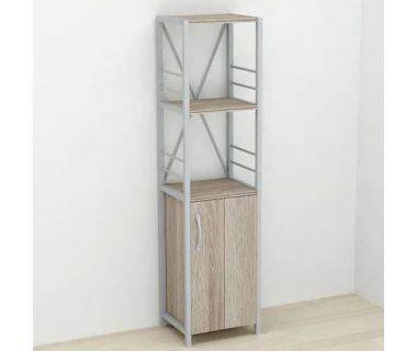 Етажерка 3/34 Ferrum-decor Серії Конект із тумбою 144x34x28 Сірий ДСП Сонома Трюфель (FRD-104439)