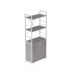 Етажерка 3/60 Ferrum-decor Серії Конект із тумбою 144x60x28 Білий ДСП Бетон (FRD-104455)