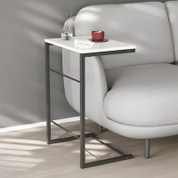 Столик Терри Ferrum-decor 650x440x330 Черный металл ДСП Белый 16 мм (FRD-104648)