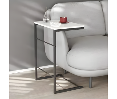 Столик Терри Ferrum-decor 650x440x330 Черный металл ДСП Белый 16 мм (FRD-104648) Столик Терри Ferrum-decor 650x440x330 Черный металл ДСП Белый 16 мм (FRD-104648)
