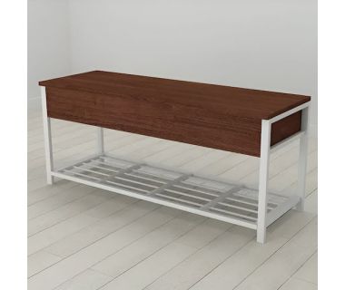 Банкетка з ящиком Ferrum-decor Дрейк 2 550x1200x400 метал Білий ДСП Венге 16 мм (FRD-105308) Банкетка з ящиком Ferrum-decor Дрейк 2 550x1200x400 метал Білий ДСП Венге 16 мм (FRD-105308)