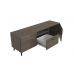 Тумба Лестер на конусних ніжках Ferrum-decor 48x139x38 Чорний метал ДСП Дуб Сонома Трюфель 16 мм (FRD-106805)