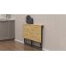 Стол раскладной Морис Ferrum-decor 750x1000x600 Черный металл ДСП Дуб Артизан 16 мм (FRD-104674)