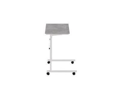 Стіл приставний Ferrum-decor Аміго 62x60x40 метал Білий ДСП Бетон 16мм (FRD-102539)