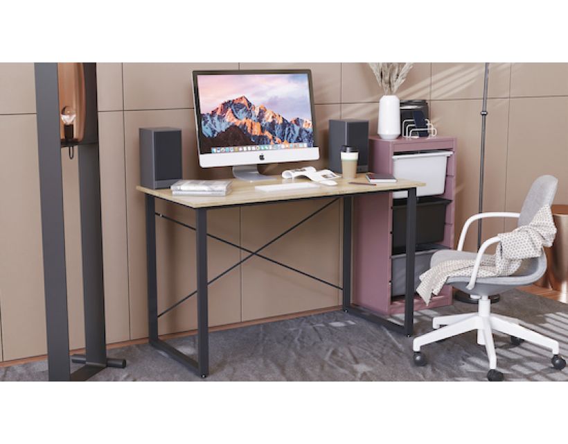 Компьютерный стол Ferrum-decor Дейв 75x100x60 черный ДСП Дуб Сонома 16мм (FRD-101965)
