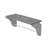 Полка настенная Ferrum-decor Комфи 260x600x240 металл Белый ДСП Бетон 16 мм (FRD-102750)