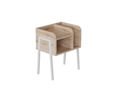 Тумба модульная Ferrum-decor Амели 540x450x320 металл Белый ДСП Артизан 16 мм (FRD-103012)