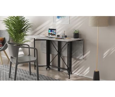 Стол-книга трансформер Спайдер Ferrum-decor 750x1150x880 Черный металл ДСП Бетон 16 мм (FRD-105094) Стол-книга трансформер Спайдер Ferrum-decor 750x1150x880 Черный металл ДСП Бетон 16 мм (FRD-105094)