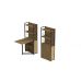 Стіл книга з етажеркою Практик 2 Ferrum-decor 1555x640x990 Чорний метал ДСП Дуб Артизан 16 мм (FRD-104630)