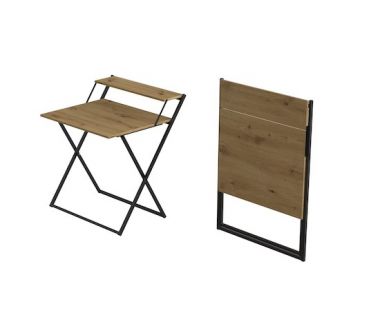 Стіл трансформер Компакт 2 Ferrum-decor 750x790x720 Чорний метал ДСП Дуб Артизан 16 мм (FRD-104695)