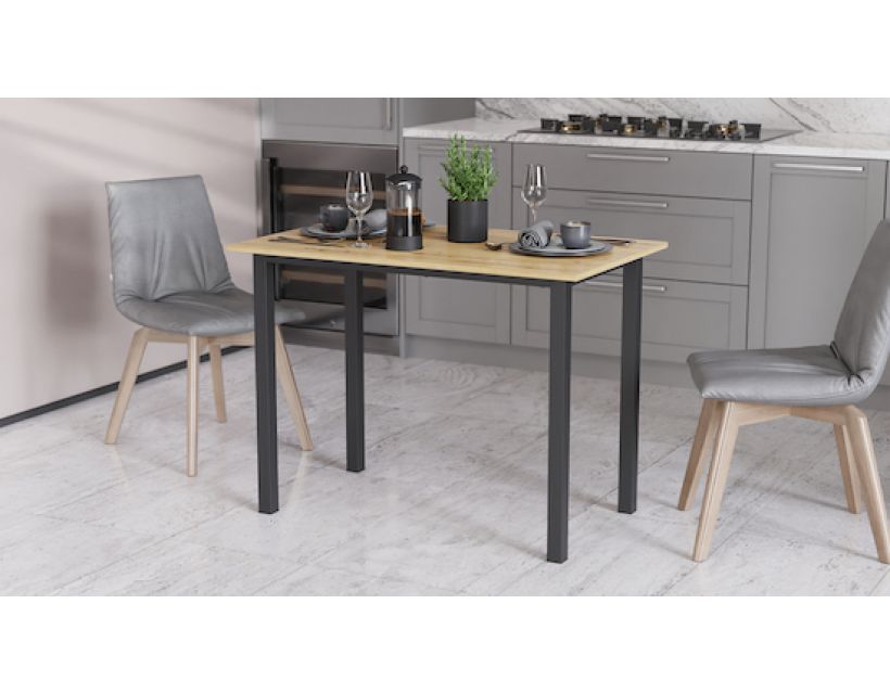 Стіл універсальний Knap Ferrum-decor 750x1200x700 Чорний метал ДСП Дуб Артизан 16 мм (FRD-106375)