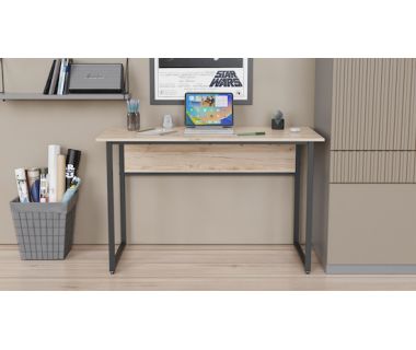 Комп'ютерний стіл Ferrum-decor Коді 75x120x60 чорний ДСП Дуб Артізан 16мм (FRD-103744)