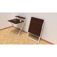 Стіл трансформер Компакт 2 Ferrum-decor 750x790x720 Білий метал ДСП Венге Магія 16 мм (FRD-105405)