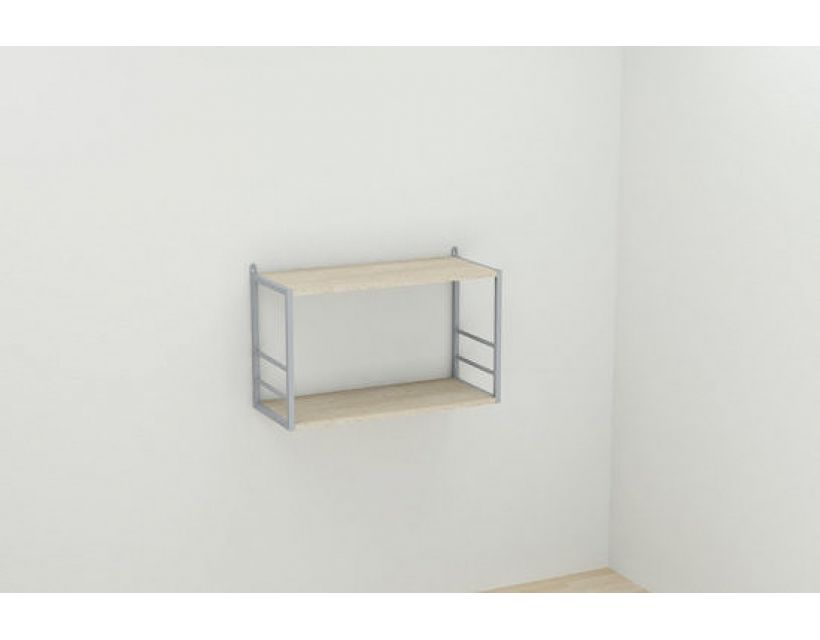 Книжкова полиця універсальна Ferrum-decor Стім 1 38x63x26 сірий ДСП Дуб Сонома 16мм (FRD-104100)