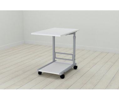 Стіл приставний Ferrum-decor Френа 62x40x60 метал Сірий ДСП Білий 16мм (FRD-102519)