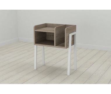 Тумба модульна Ferrum-decor Амелі 540x450x320 метал Білий ДСП Сонома Трюфель 16 мм (FRD-103015)