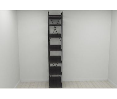 Шкаф Гардероб Уни секция 4 серии Конект Ferrum-decor 220x40x50см Черный металл ДСП Венге Магия 32 мм (FRD-104548)