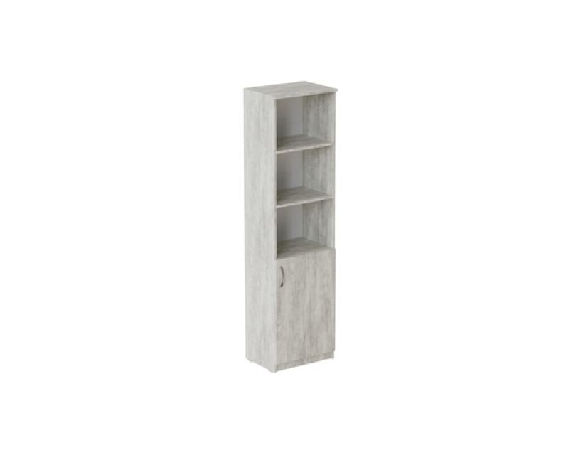 Пенал Анжело Ferrum-decor на 4 полки с 1 дверью 1900x500x380 ДСП Бетон 16 мм (FRD-104953)