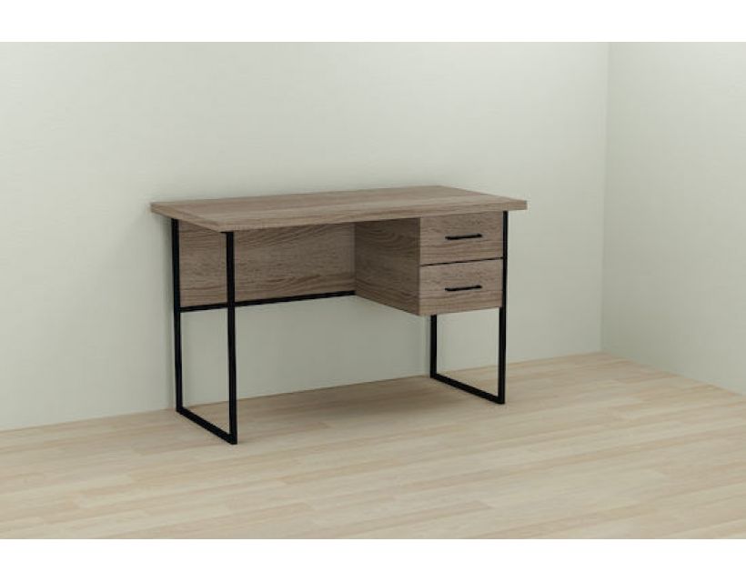 Компьютерный стол Ferrum-decor Дакота 76x140x60 черный ДСП Дуб Сонома Трюфель 32мм (FRD-101933)