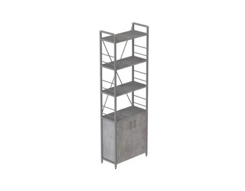Етажерка 4/60 Ferrum-decor Серії Конект із тумбою 179x60x28 Сірий ДСП Бетон (FRD-102483)