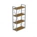 Етажерка 4/60 Ferrum-decor Серії Коннект 120x60x28 сірий ДСП Дуб Артизан 16мм (FRD-104250)