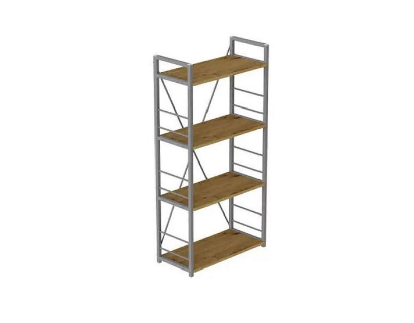 Етажерка 4/60 Ferrum-decor Серії Коннект 120x60x28 сірий ДСП Дуб Артизан 16мм (FRD-104250)