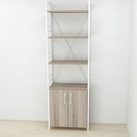 Етажерка 4/60 Ferrum-decor Серії Конект із тумбою 179x60x28 Білий ДСП Сонома Трюфель (FRD-104495)