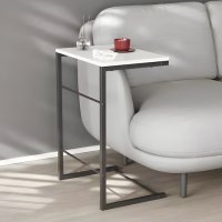 Столик Терри Ferrum-decor 650x440x330 Черный металл ДСП Белый 16 мм (FRD-104648)