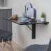 Обеденный стол трансформер Ника настенный Ferrum-decor 420x900x500 Черный металл ДСП Сосна Кембра 16 мм (FRD-105166)