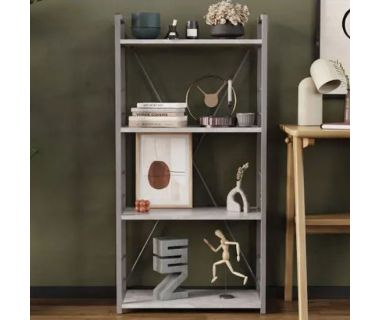 Этажерка 4/60 Ferrum-decor Серии Коннект 120x60x28 серый ДСП Бетон 16мм (FRD-105547)