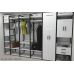 Шафа Гардероб Уні секція 7 серії Конект Ferrum-decor 220x60x50см Чорний метал ДСП Білий 16 мм (FRD-104559)