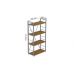 Етажерка 4/60 Ferrum-decor Серії Коннект 120x60x28 сірий ДСП Дуб Артизан 16мм (FRD-104250)