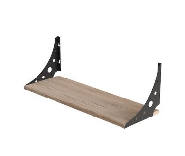 Полиця настінна Ferrum-decor Ханді 2 240x500x240 метал Чорний ДСП Артизан 16 мм (FRD-102555)