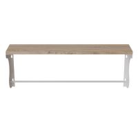 Полка настенная Ferrum-decor Юзибы 270x700x150 металл Белый ДСП Артизан 16 мм (FRD-102703)